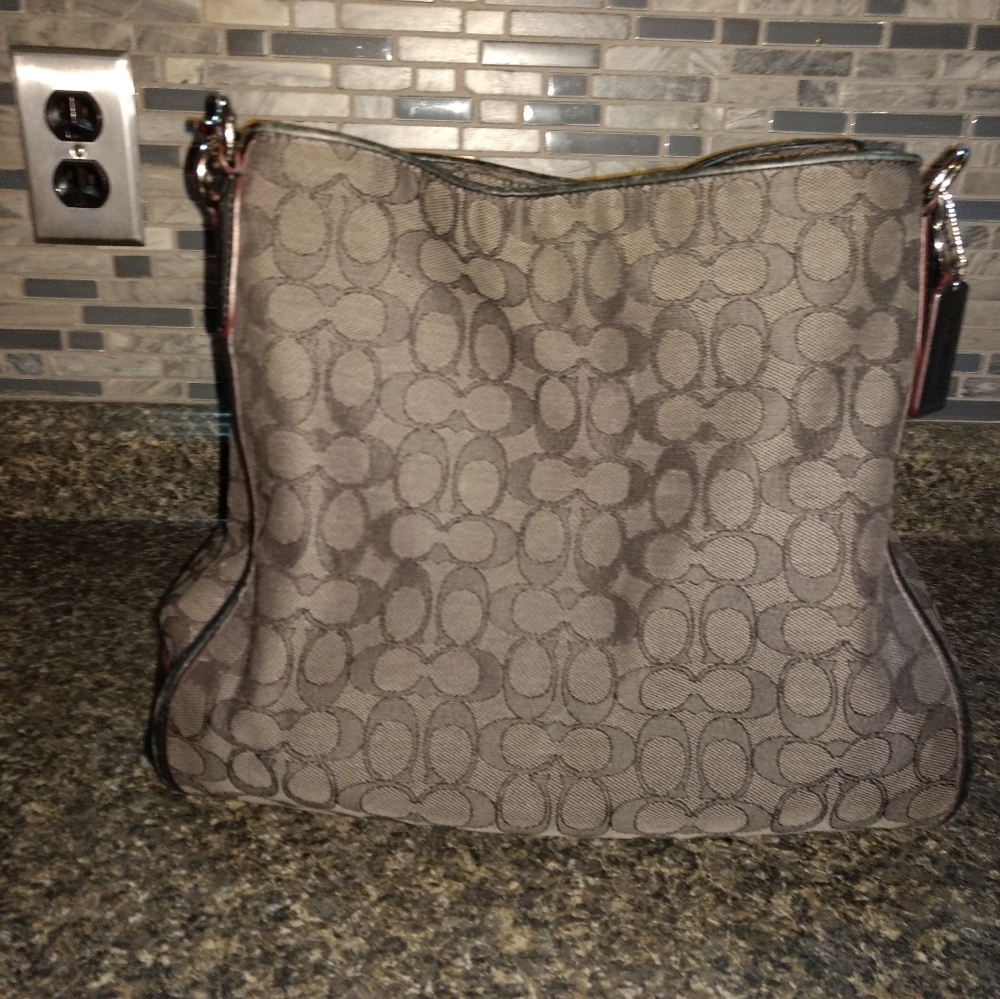 Gently used Coach signature shoulder bag